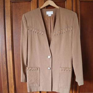 Vintage Cache Long Stitch Blazer Coat M